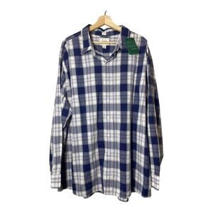 Bixby Nomad Stitch Fix Mens Long Sleeve Plaid Button Front Shirt NWT 3XL Purple